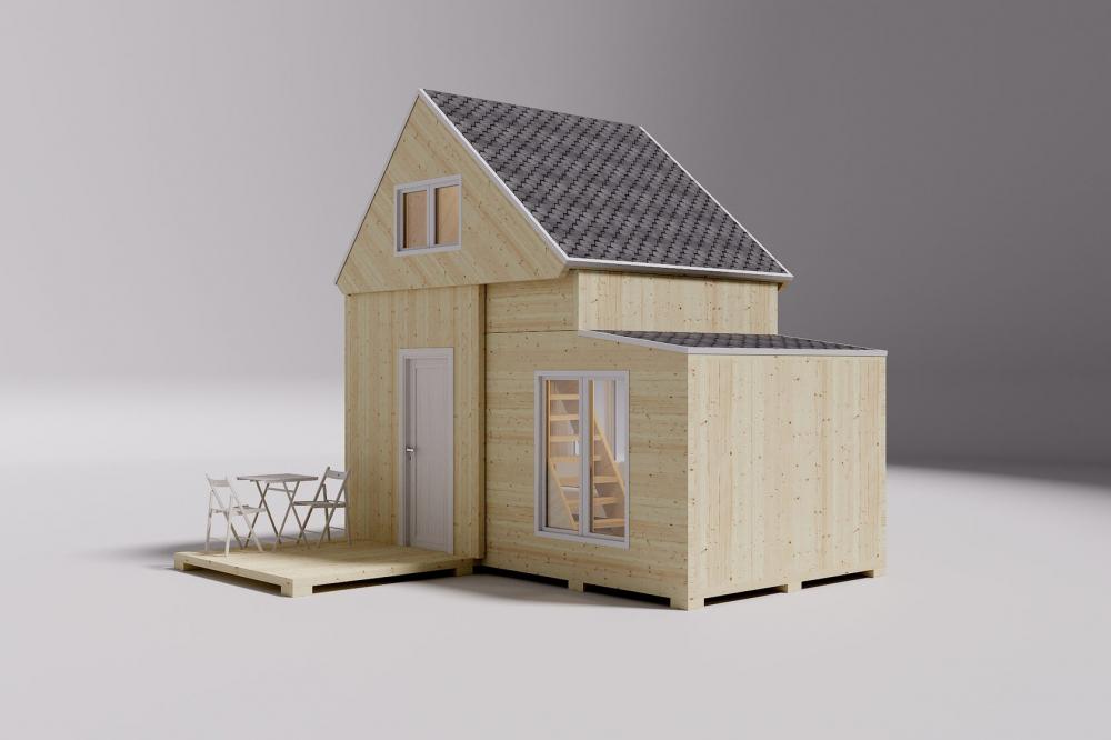Falthaus "Rustic BH A31" Tiny House / 31 m² Holzhaus